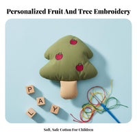 Sew-On Option Cartoon Tree Clothing Accessory Soft Textile Stuffed Tree Applique DIY for Teens, Fashion Enthusiasts, Bags, Shoes