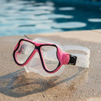 Tempered Glass Dive Mask Frosted Finish Silicone Snorkel Mask Myopia Lens Ready