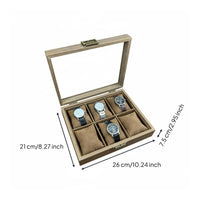 Watch Storage Box Clear View Lid Watch Display Case Premium Design for Bedroom