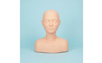 Soft Material Mannequin Head with Shoulders Multi-Function Esthetics Practice Bust Long-Lasting for Students