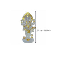 Elephant-Headed Deity Figurine Carved Elephant Statue Resin Finish