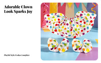 Clown Collar and Cuffs Glossy Polka Dot Cuffs Festive Style
