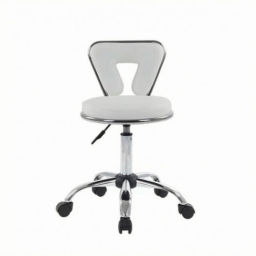 Height Adjustable Salon Chair Central Cutout Swivel Salon Chair Caster Wheels for Hair Stylists