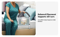 Under-Mattress Mobility Aid Adjustable Bed Assist Rail Wide Base for Bedside