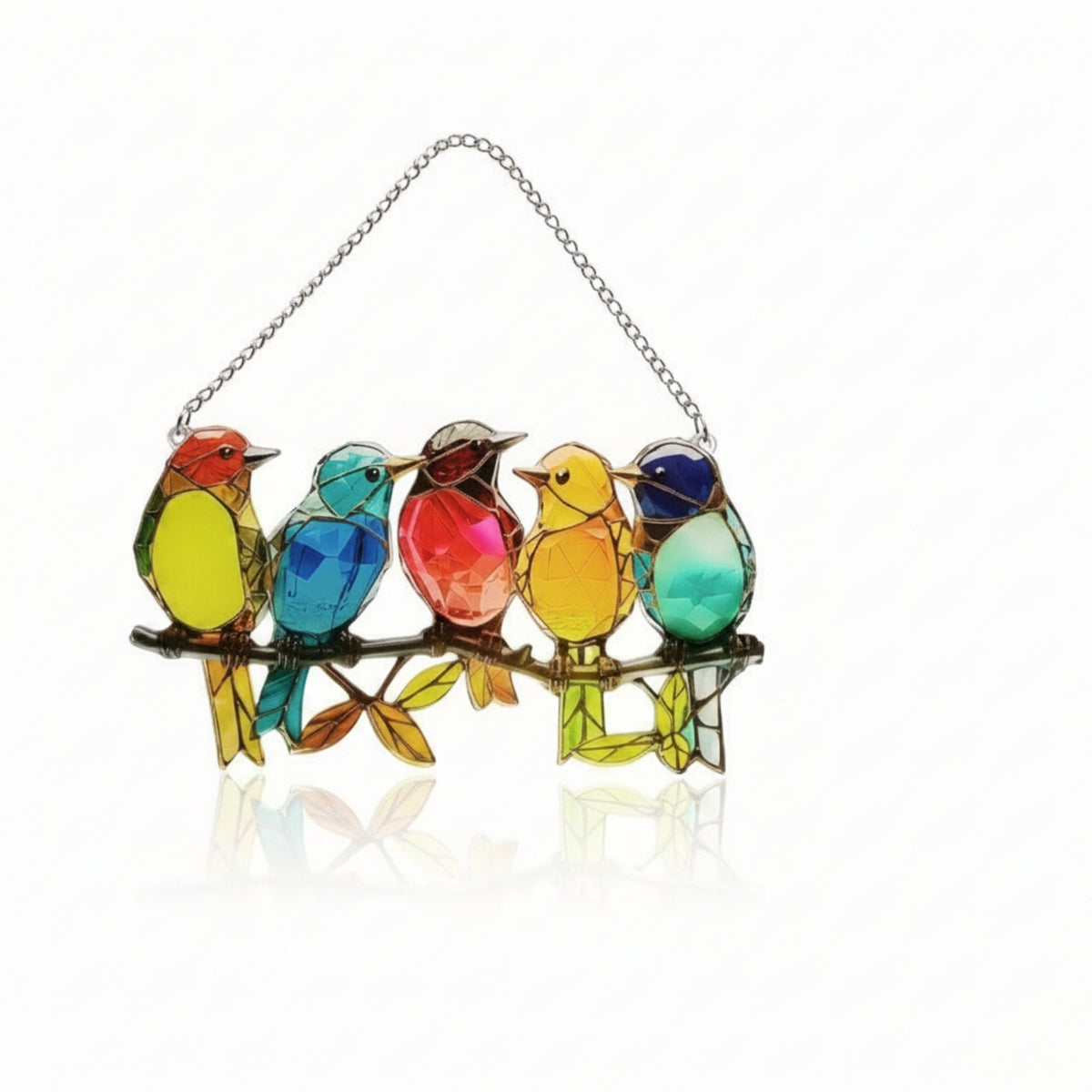 Bird Branch Ornament Lightweight Home Decor Metal Chain