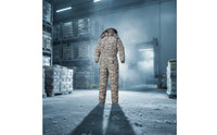 Water Repellent Men's Insulated Work Jumpsuit Thickened Padded Winter Work Suit Windproof Cold Proof Single-Piece Suit Double Zipper for Workers, Warehouse