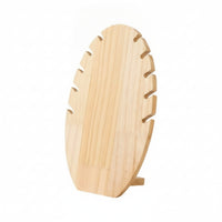 Shaped Jewelry Stand Unfinished Wood Necklace Holder Angled Base