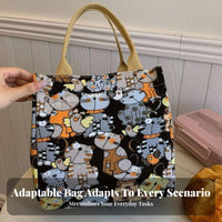 Canvas Utility Handbag Large Capacity Tote Bag Lightweight for Shopping, Outdoor
