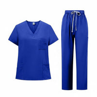 Scrub Set Breathable Solid Color Medical Attire Moisture Wicking for Hospital