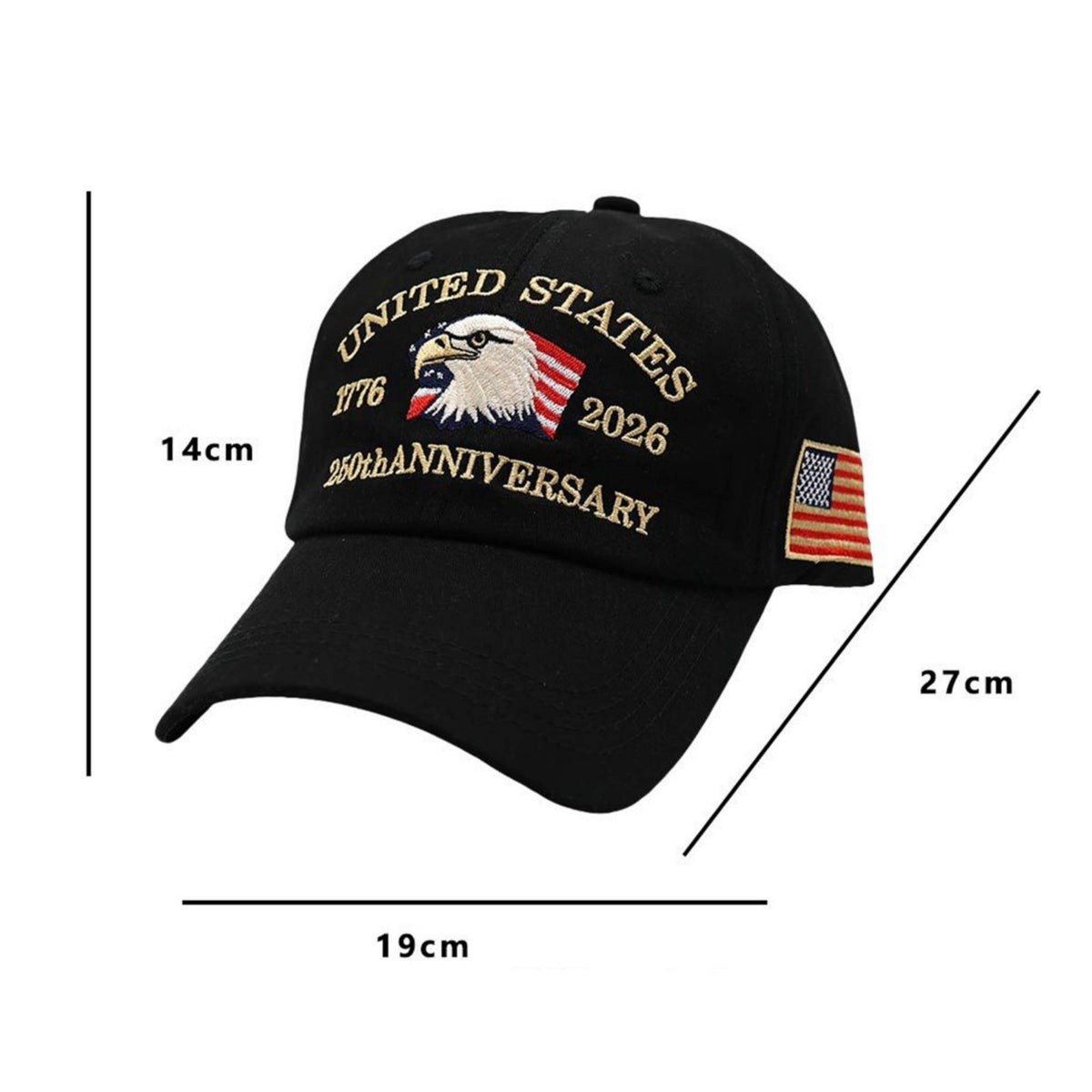 USA 250th Anniversary Hat for All Design Patriotic American Flag Hat