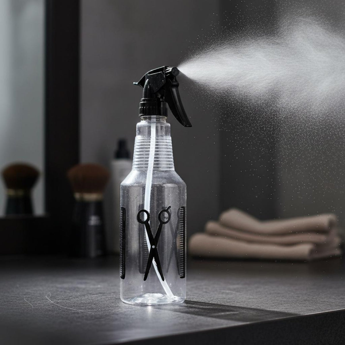 Stylist Water Spray Bottle Multipurpose Stylist Spray Bottle Plastic Hair Mister Multi-Use Hairdressing Tool Reusable