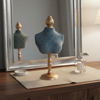 Velvet Necklace Bust Luxury Look Necklace Bust Holder Decorative Velvet Jewelry Display for Countertop