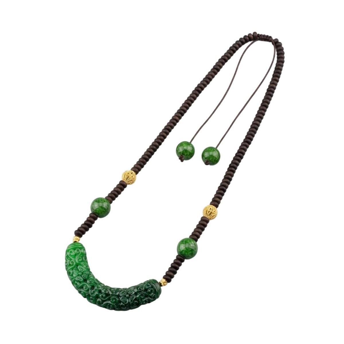 Necklace with Carved Centerpiece Bold Statement Necklace Summer for Women