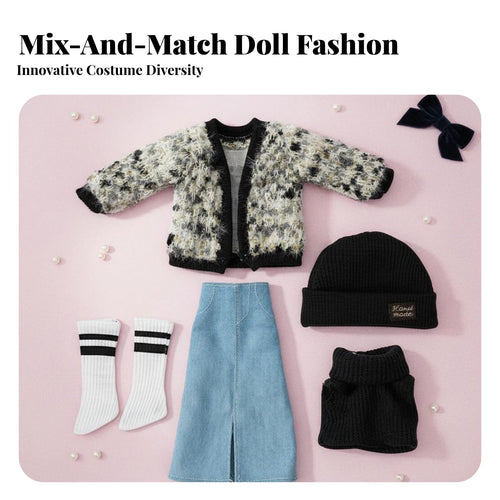 30cm BJD Clothes Set Fashionable Design 30cm Doll Clothing Set Dressing 1/6 Scale Doll Outfit for Hobbyists
