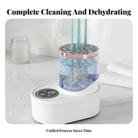 Gentle on Bristles Automatic Brush Cleaner and Dryer Easy to Clean Makeup Brush Washer and Dryer Splash-Proof Design for Home Use, Bathroom