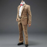 1:6 Scale Doll Suit Bow Tie Action Figure Clothing Set Dark Belt Toy Apparel