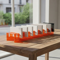 Tile Sample Display Rack Strong Load-Bearing Acrylic Tile Display Stand Slotted Stone Sample Holder Space-Saving Design