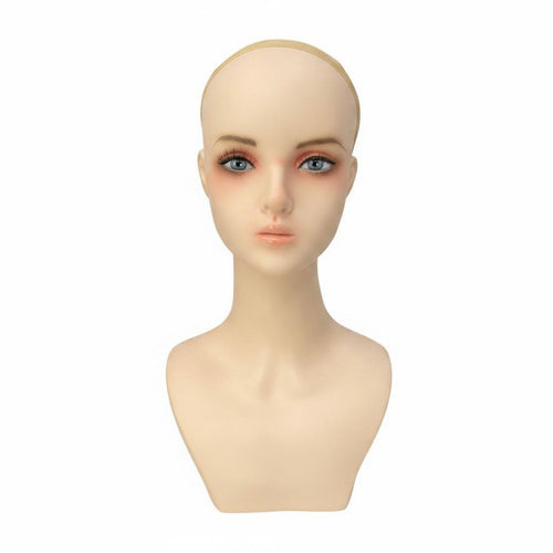 Mannequin Head with Shoulders Shoulder Design Realistic Female Bust Sturdy for Hair Salon Owners