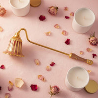 Long Handle Dome Candle Wick Smotherer Elegant Design Enamel Candle Wick Smotherer Smokeless Great Gift for Wedding