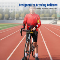 Unisex Kids Fleece Cycling Shirt, Autumn Winter, Long Sleeve, Warm, For Running, Biking, Student Sports