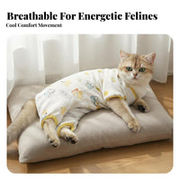 Prevents Chills Four-Legged Cat Pajamas Reduces Shedding Kitten Weaning Suit Breathable for Kittens, Air-Conditioned Rooms, Indoors