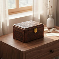 Wooden Jewelry Box Multi-Compartment Traditional Jewelry Case Vintage Design