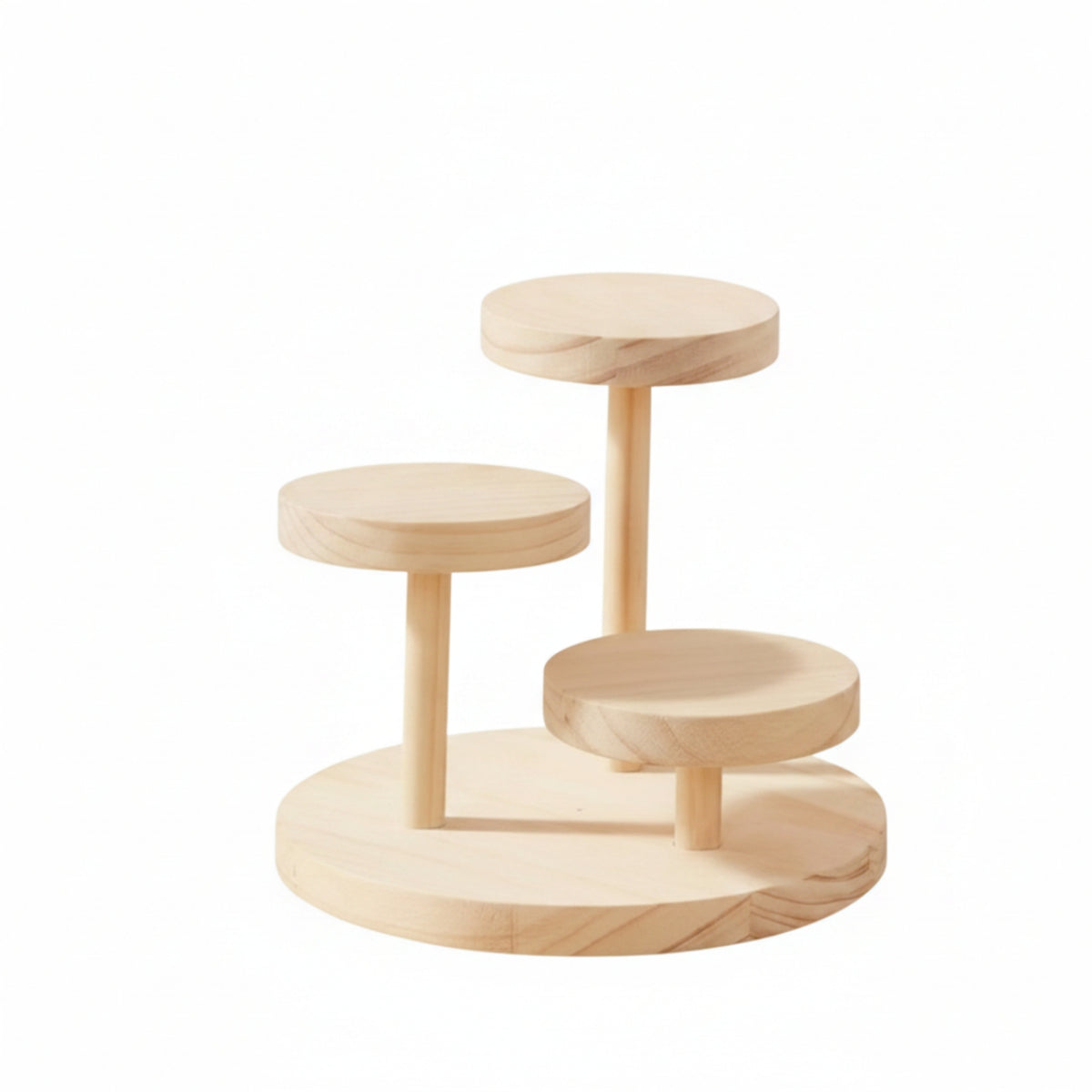 Wood Disc Display Rack Portable Accessory Storage Heavy Duty for Showcase