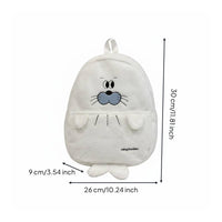 Seal Plush Backpack Soft Cartoon Plush Rucksack Long-Lasting for Women, Students