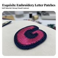 Decorative Embroidered Letter Applique Versatile Embroidered A-Z Letters for Crafters, Students, School Uniforms, Backpacks, Hats