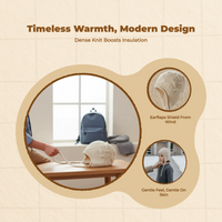 Kids Adjustable Knit Hat, Warm Foldable Earflap