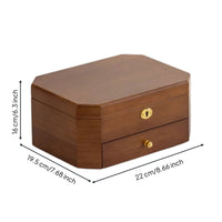 Lockable Jewelry Box Velvet Interior Wooden Jewelry Box Drawer Design Accessory Storage for Women