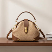 Top Handle Crossbody Bag Soft Leather Crossbody Handbag Scratch Resistant Top Handle Purse for Women