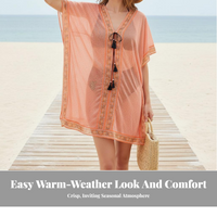 Relaxed Blouse, V Neck, Loose Fit, Lightweight, Beach Wear