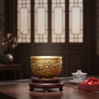 Chinese Dragon Phoenix Cup Auspicious Patterns Dragon Phoenix Design Cup