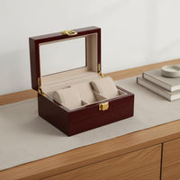 3 Compartment Watch Case Clean-Resistant 3 Compartment Watch Box Soft Interior Lining Removable Pillows