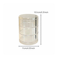 Rotating Acrylic Organizer Multi-Tier Adjustable Tiered Organizer for Bedroom