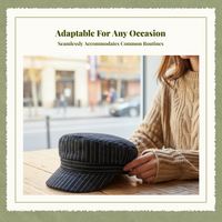 Women’s Retro Newsboy Hat, Jean Cap, Casual Travel Wear