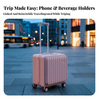 rigid-shell hand-luggage Lightweight Luggage Built-in beverage Holder for passengers