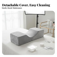 Removable Washable Cover Eyelash Extension Pillow Skin-Friendly U-Shaped Lash Pillow Hygienic for Estheticians, Clients, Microblading, Spa