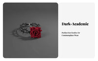 flower and Thorn Necklace Dark Romantic and design Neck Jewelry Adjustable Fit for Cosplayers