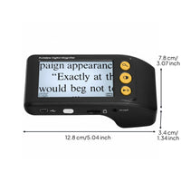 Low Vision Magnifier 2x-25x Zoom Digital Magnifier LCD Screen for Newspaper