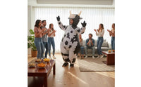 Inflatable Cow Costume Black-and-White Inflate Cow Costume Zipper Closure