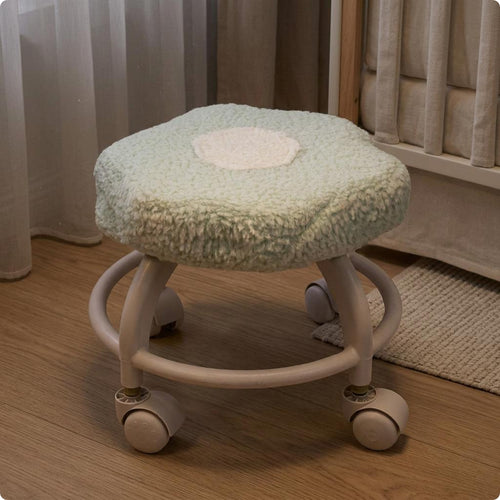 Cloud Stool Curved Legs Rolling Stool Compact