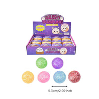 12 Pieces Glitter Squishy Dumpling Sensory Squishy Dumpling Toy Mess Without