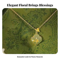 Blossom Flower Necklace Elegant Design Flower Shape Necklace Gift Box Included