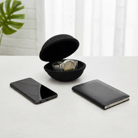 Zippered Foam Material Watch Pouch Fastener Closure Single Watch Travel Case Accessory Storage Scuff Protection Deep Concave