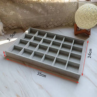 24-Grid Jewelry Tray Space Saving 24 Grid Jewelry Tray Scratch Protection Earring Storage Organizer for Retailers
