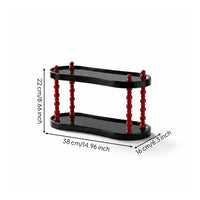 Cosmetics Organizer Rack Open Shelves Vanity Shelf Beaded-Design Posts