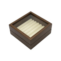 Glass Lid Jewelry Box Padded Insert Rings earring display box Dustproof Home Storage
