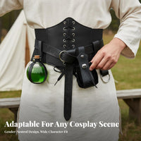 Laced protective Girdle Nordic Design Lace-up Corset Belt Retro Look for Rolerole-participants